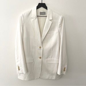 Everlane Cotton Linen Blazer in Bone - new without tags